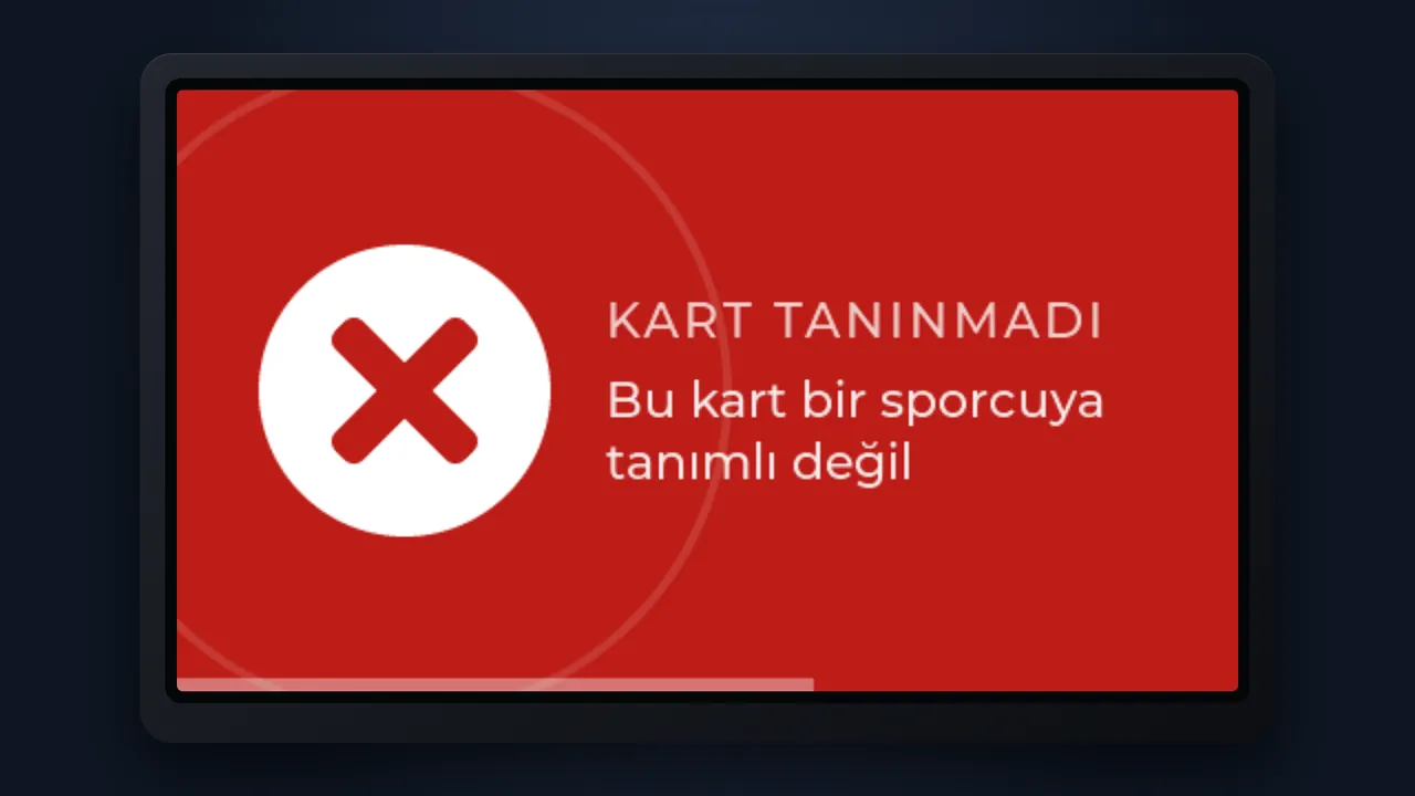 Kart okuyucu kırmızı kart tanınmadı ekranı